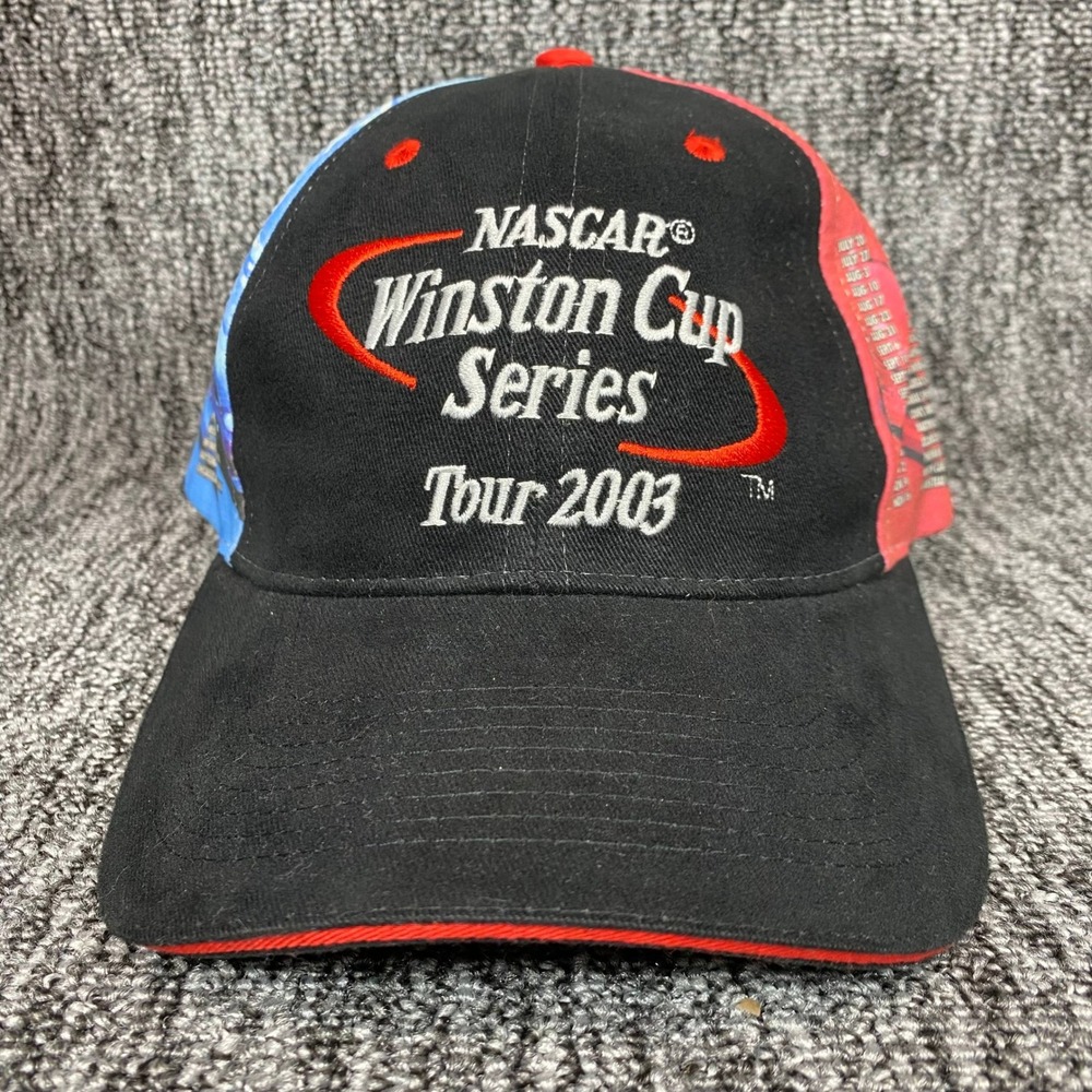 VTG 2003 NASCAR Winston Cup Series Tour Hat Cap Schedule Checkered Flag Sports
